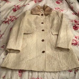 Quilted white coat